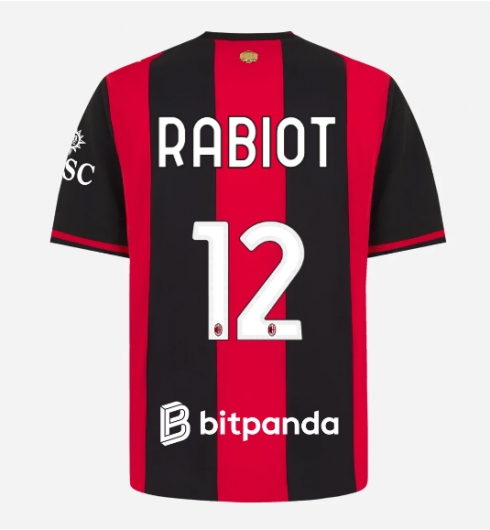 AC Milan Adrien Rabiot #12 Heimtrikot 2026-27 Kurzarm AC Milan Adrien Rabiot #12 Heimtrikot 2026-27 Kurzarm