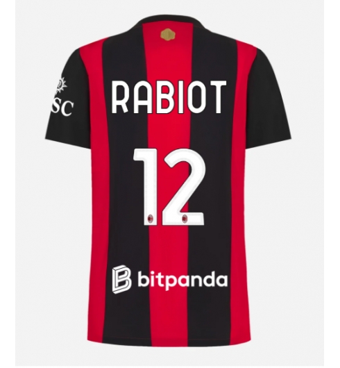 AC Milan Adrien Rabiot #12 Heimtrikot Frauen 2026-27 Kurzarm AC Milan Adrien Rabiot #12 Heimtrikot Frauen 2026-27 Kurzarm