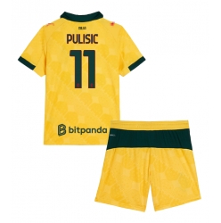 AC Milan Christian Pulisic #11 3rd trikot Kinder 2025-26 Kurzarm (+ kurze hosen)
