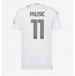 AC Milan Christian Pulisic #11 Auswärtstrikot Frauen 2023-24 Kurzarm