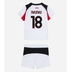 AC Milan Christopher Nkunku #18 Auswärtstrikot Kinder 2025-26 Kurzarm (+ kurze hosen)