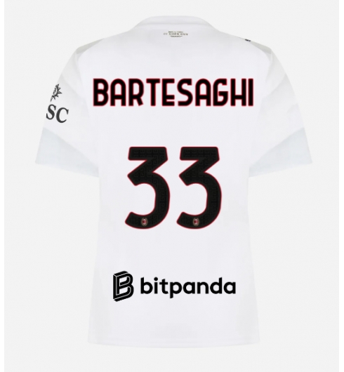 AC Milan Davide Bartesaghi #33 Auswärtstrikot Frauen 2026-27 Kurzarm AC Milan Davide Bartesaghi #33 Auswärtstrikot Frauen 2026-27 Kurzarm
