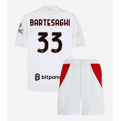 AC Milan Davide Bartesaghi #33 Auswärtstrikot Kinder 2026-27 Kurzarm (+ kurze hosen)