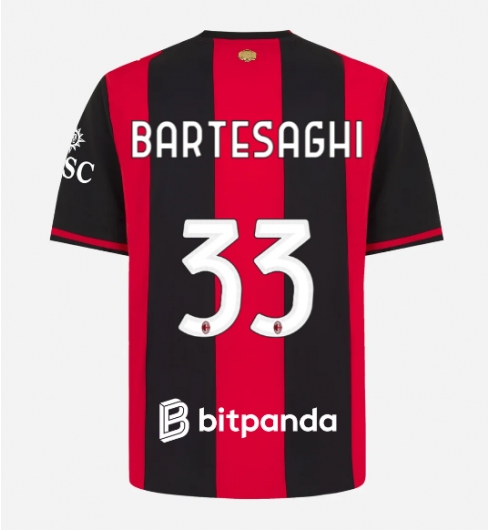 AC Milan Davide Bartesaghi #33 Heimtrikot 2026-27 Kurzarm AC Milan Davide Bartesaghi #33 Heimtrikot 2026-27 Kurzarm