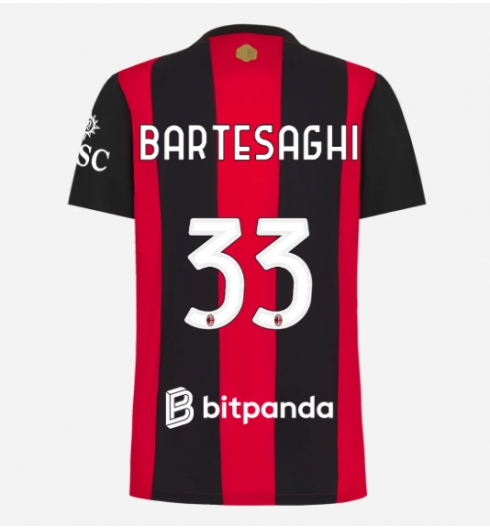 AC Milan Davide Bartesaghi #33 Heimtrikot Frauen 2026-27 Kurzarm AC Milan Davide Bartesaghi #33 Heimtrikot Frauen 2026-27 Kurzarm