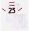 AC Milan Fikayo Tomori #23 Auswärtstrikot Kinder 2024-25 Kurzarm (+ kurze hosen)