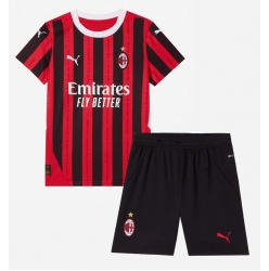 AC Milan Heimtrikot Kinder 2024-25 Kurzarm (+ kurze hosen)