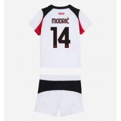 AC Milan Luka Modric #14 Auswärtstrikot Kinder 2025-26 Kurzarm (+ kurze hosen)