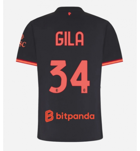 AC Milan Mario Gila #34 3rd trikot Frauen 2026-27 Kurzarm AC Milan Mario Gila #34 3rd trikot Frauen 2026-27 Kurzarm