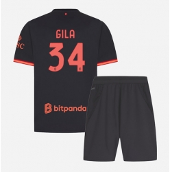AC Milan Mario Gila #34 3rd trikot Kinder 2026-27 Kurzarm (+ kurze hosen)