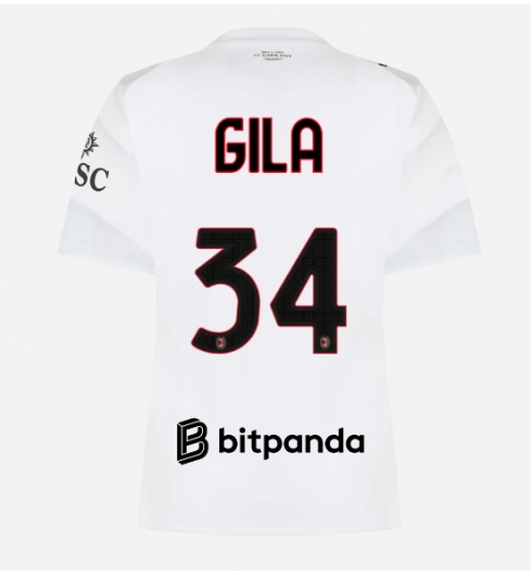 AC Milan Mario Gila #34 Auswärtstrikot Frauen 2026-27 Kurzarm AC Milan Mario Gila #34 Auswärtstrikot Frauen 2026-27 Kurzarm