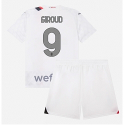 AC Milan Olivier Giroud #9 Auswärtstrikot Kinder 2023-24 Kurzarm (+ kurze hosen)