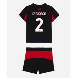 AC Milan Pervis Estupinan #2 Heimtrikot Kinder 2025-26 Kurzarm (+ kurze hosen)