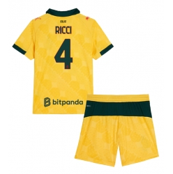 AC Milan Samuele Ricci #4 3rd trikot Kinder 2025-26 Kurzarm (+ kurze hosen)