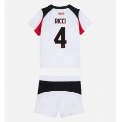 AC Milan Samuele Ricci #4 Auswärtstrikot Kinder 2025-26 Kurzarm (+ kurze hosen)