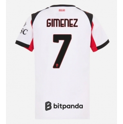 AC Milan Santiago Gimenez #7 Auswärtstrikot Frauen 2025-26 Kurzarm
