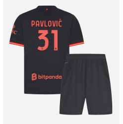 AC Milan Strahinja Pavlovic #31 3rd trikot Kinder 2026-27 Kurzarm (+ kurze hosen)