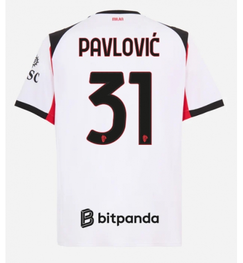 AC Milan Strahinja Pavlovic #31 Auswärtstrikot 2025-26 Kurzarm AC Milan Strahinja Pavlovic #31 Auswärtstrikot 2025-26 Kurzarm