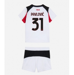 AC Milan Strahinja Pavlovic #31 Auswärtstrikot Kinder 2025-26 Kurzarm (+ kurze hosen)