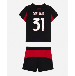 AC Milan Strahinja Pavlovic #31 Heimtrikot Kinder 2025-26 Kurzarm (+ kurze hosen)