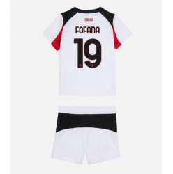 AC Milan Youssouf Fofana #19 Auswärtstrikot Kinder 2025-26 Kurzarm (+ kurze hosen)