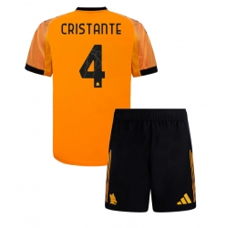 AS Roma Bryan Cristante #4 Auswärtstrikot Kinder 2025-26 Kurzarm (+ kurze hosen)