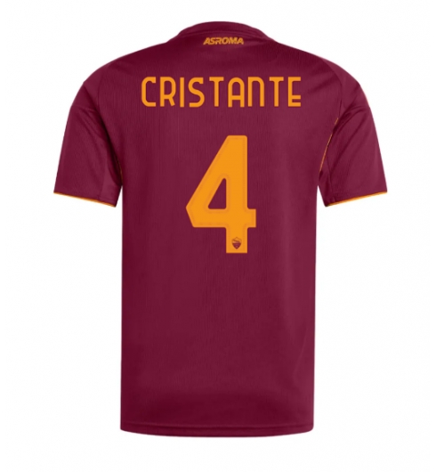 AS Roma Bryan Cristante #4 Heimtrikot 2025-26 Kurzarm AS Roma Bryan Cristante #4 Heimtrikot 2025-26 Kurzarm