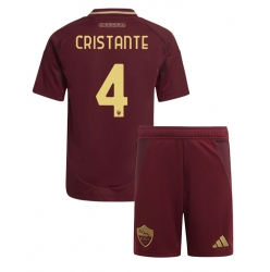 AS Roma Bryan Cristante #4 Heimtrikot Kinder 2024-25 Kurzarm (+ kurze hosen)