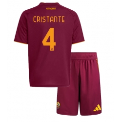 AS Roma Bryan Cristante #4 Heimtrikot Kinder 2025-26 Kurzarm (+ kurze hosen)