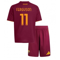 AS Roma Evan Ferguson #11 Heimtrikot Kinder 2025-26 Kurzarm (+ kurze hosen)