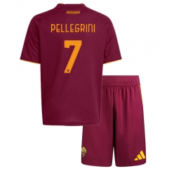 AS Roma Lorenzo Pellegrini #7 Heimtrikot Kinder 2025-26 Kurzarm (+ kurze hosen)