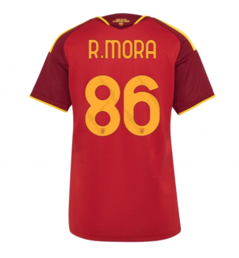 AS Roma Rodrigo Mora #86 Heimtrikot Frauen 2026-27 Kurzarm AS Roma Rodrigo Mora #86 Heimtrikot Frauen 2026-27 Kurzarm