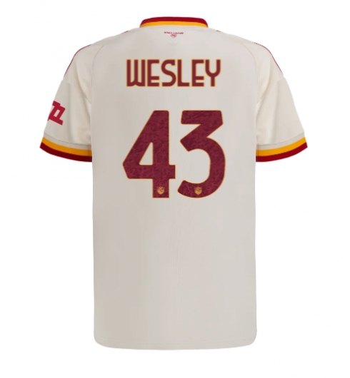 AS Roma Wesley Franca #43 Auswärtstrikot 2026-27 Kurzarm AS Roma Wesley Franca #43 Auswärtstrikot 2026-27 Kurzarm