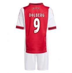 Ajax Kasper Dolberg #9 Heimtrikot Kinder 2025-26 Kurzarm (+ kurze hosen)