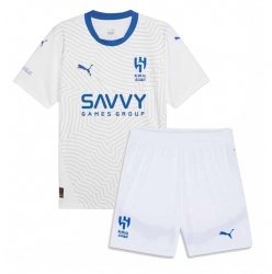 Al-Hilal Auswärtstrikot Kinder 2024-25 Kurzarm (+ kurze hosen)