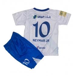 Al-Hilal Neymar Jr #10 Auswärtstrikot Kinder 2024-25 Kurzarm (+ kurze hosen)