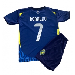 Al-Nassr Cristiano Ronaldo #7 Auswärtstrikot Kinder 2024-25 Kurzarm (+ kurze hosen)