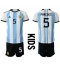 Argentinien Leandro Paredes #5 Heimtrikot Kinder WM 2022 Kurzarm (+ kurze hosen)