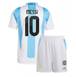 Argentinien Lionel Messi #10 Heimtrikot Kinder Copa America 2024 Kurzarm (+ kurze hosen)