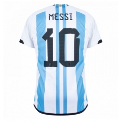 Argentinien Lionel Messi #10 Heimtrikot WM 2022 Kurzarm