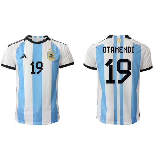 Argentinien Nicolas Otamendi #19 Heimtrikot WM 2022 Kurzarm