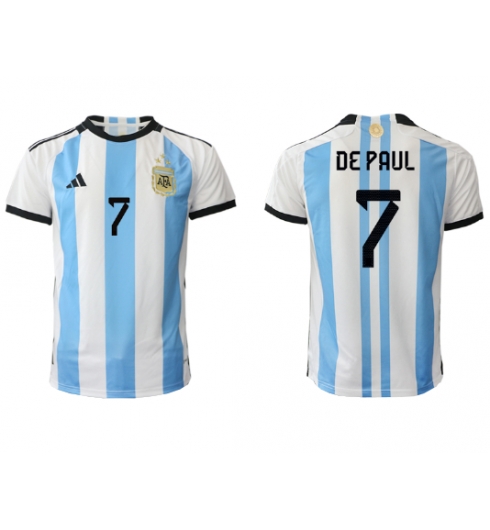 Argentinien Rodrigo de Paul #7 Heimtrikot WM 2022 Kurzarm