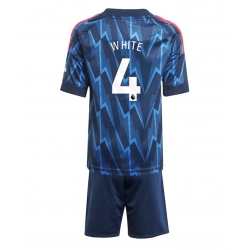 Arsenal Ben White #4 Auswärtstrikot Kinder 2025-26 Kurzarm (+ kurze hosen)