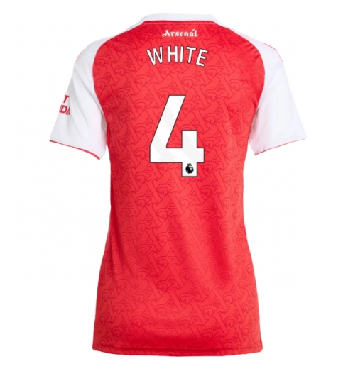 Arsenal Ben White #4 Heimtrikot Frauen 2025-26 Kurzarm Arsenal Ben White #4 Heimtrikot Frauen 2025-26 Kurzarm