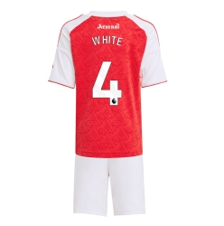 Arsenal Ben White #4 Heimtrikot Kinder 2025-26 Kurzarm (+ kurze hosen)
