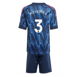 Arsenal Cristhian Mosquera #3 Auswärtstrikot Kinder 2025-26 Kurzarm (+ kurze hosen)