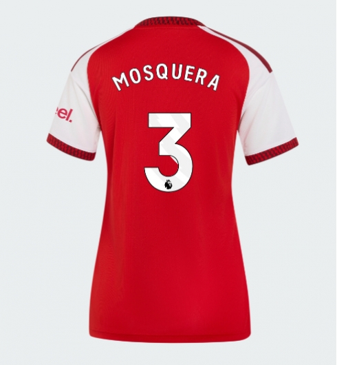 Arsenal Cristhian Mosquera #3 Heimtrikot Frauen 2026-27 Kurzarm Arsenal Cristhian Mosquera #3 Heimtrikot Frauen 2026-27 Kurzarm