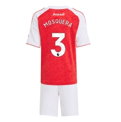Arsenal Cristhian Mosquera #3 Heimtrikot Kinder 2025-26 Kurzarm (+ kurze hosen)
