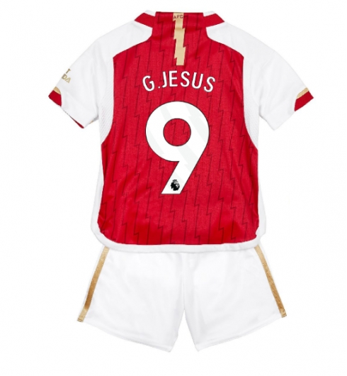 Arsenal Gabriel Jesus #9 Heimtrikot Kinder 2023-24 Kurzarm (+ kurze hosen)