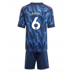 Arsenal Gabriel Magalhaes #6 Auswärtstrikot Kinder 2025-26 Kurzarm (+ kurze hosen)